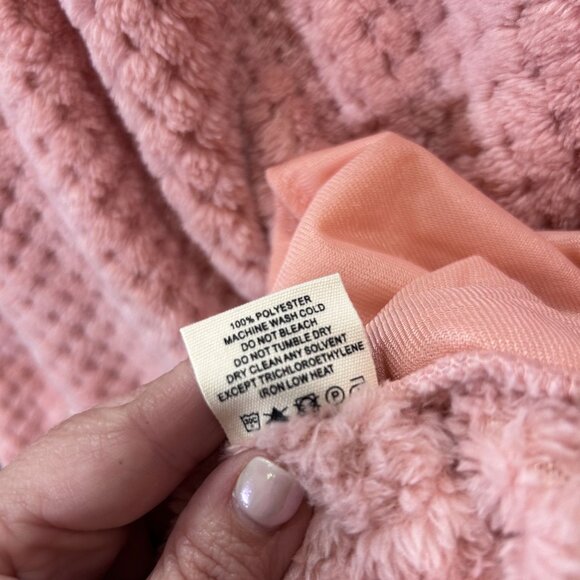 Simply Southern Pink Fleece Pullover Leopard Trim XL Womens Super Soft & Cozy - Picture 6 of 10